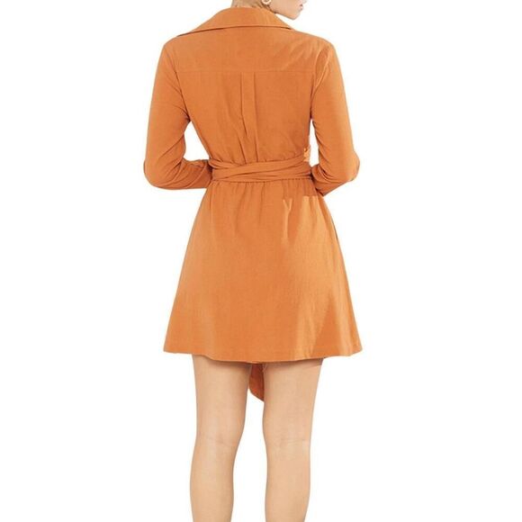 NWT SOVERE Alto Wrap and Tie Shirt Mini Dress - Picture 3 of 8